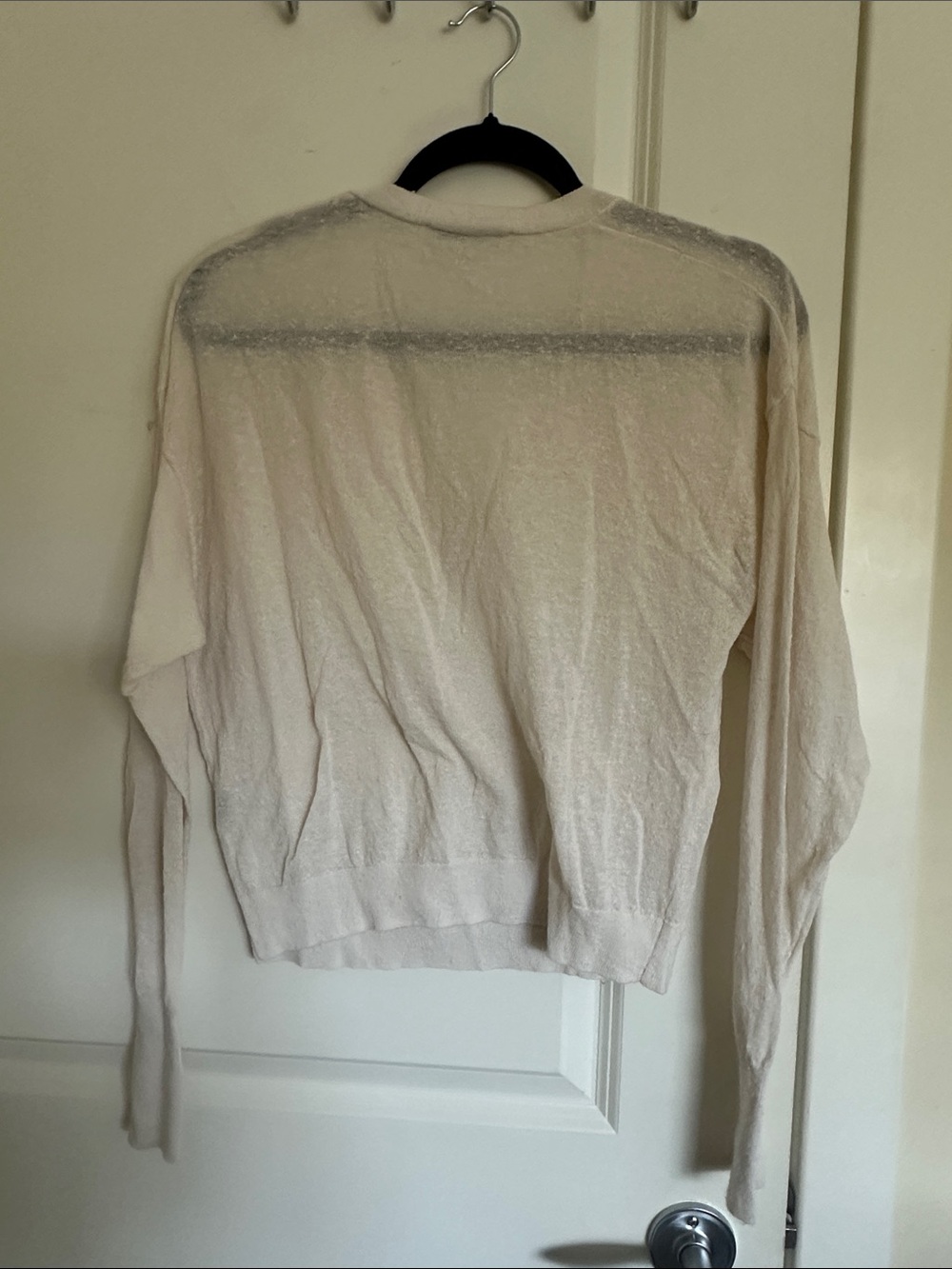Zara Lightweight V-Neck Sweater in Off-White - Picture 3 of 3